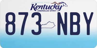 KY license plate 873NBY