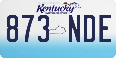 KY license plate 873NDE
