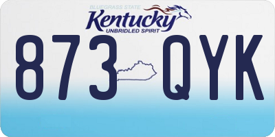KY license plate 873QYK