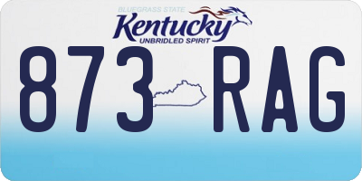 KY license plate 873RAG