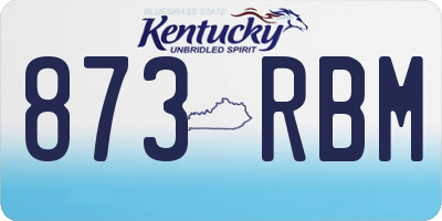 KY license plate 873RBM