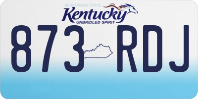 KY license plate 873RDJ