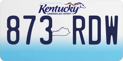 KY license plate 873RDW