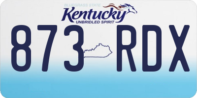 KY license plate 873RDX
