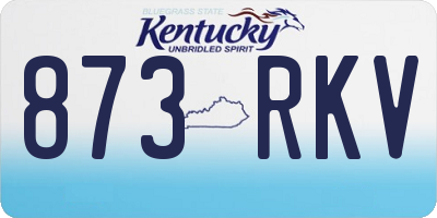 KY license plate 873RKV