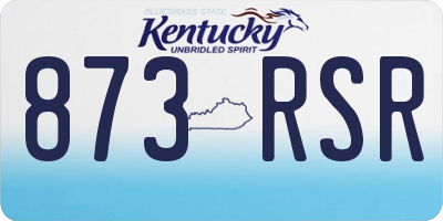 KY license plate 873RSR