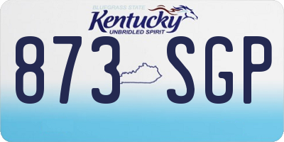 KY license plate 873SGP