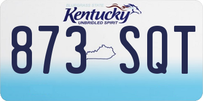 KY license plate 873SQT