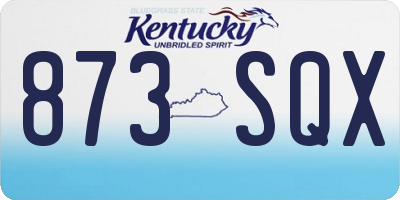 KY license plate 873SQX