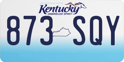 KY license plate 873SQY