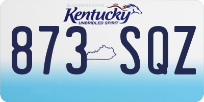 KY license plate 873SQZ