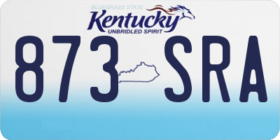 KY license plate 873SRA