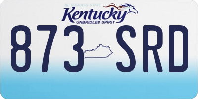 KY license plate 873SRD