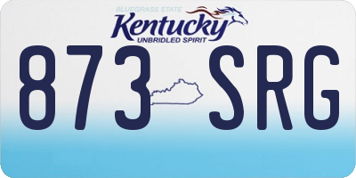 KY license plate 873SRG