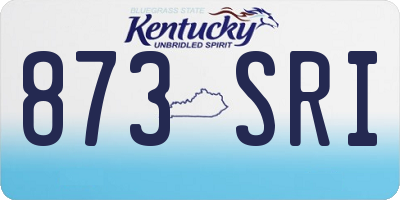 KY license plate 873SRI