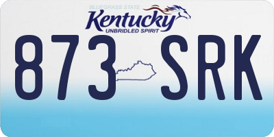 KY license plate 873SRK