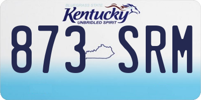 KY license plate 873SRM