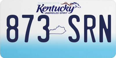 KY license plate 873SRN
