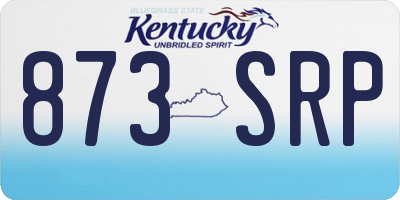 KY license plate 873SRP