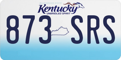KY license plate 873SRS