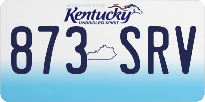 KY license plate 873SRV