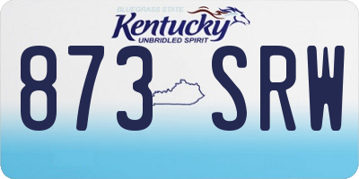 KY license plate 873SRW