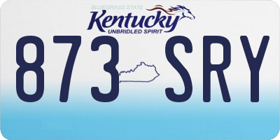 KY license plate 873SRY