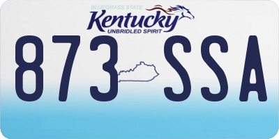 KY license plate 873SSA