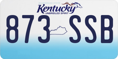 KY license plate 873SSB