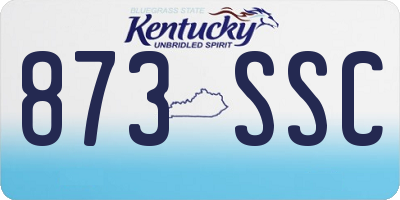 KY license plate 873SSC