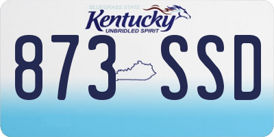 KY license plate 873SSD