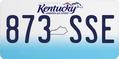 KY license plate 873SSE