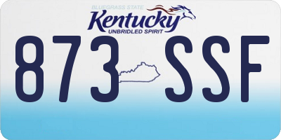 KY license plate 873SSF