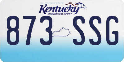 KY license plate 873SSG