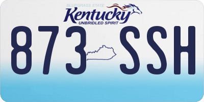 KY license plate 873SSH