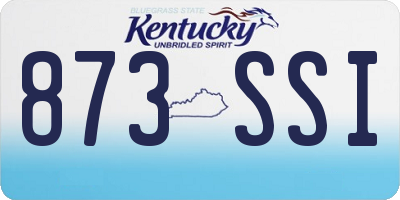 KY license plate 873SSI