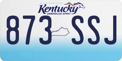 KY license plate 873SSJ