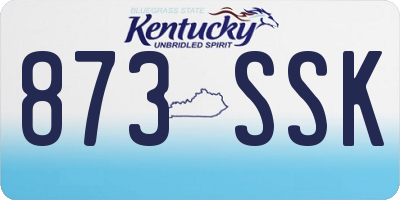 KY license plate 873SSK