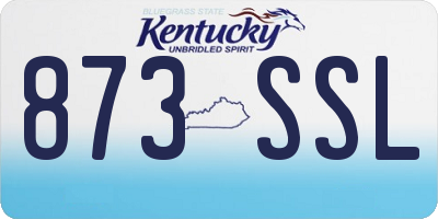KY license plate 873SSL