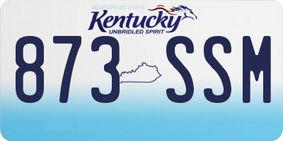 KY license plate 873SSM
