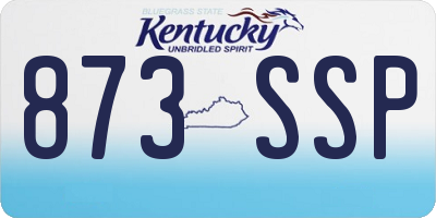 KY license plate 873SSP