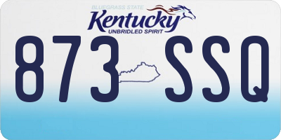 KY license plate 873SSQ