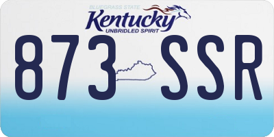 KY license plate 873SSR