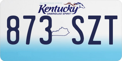 KY license plate 873SZT