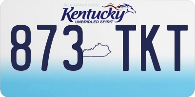 KY license plate 873TKT