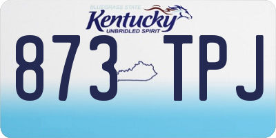 KY license plate 873TPJ