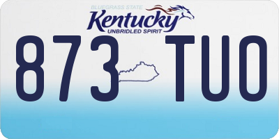 KY license plate 873TUO