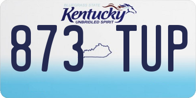 KY license plate 873TUP