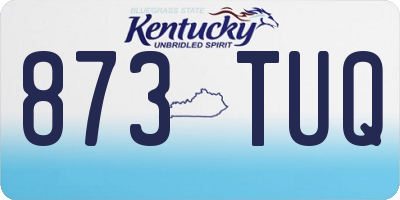 KY license plate 873TUQ
