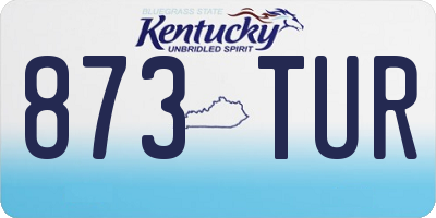 KY license plate 873TUR